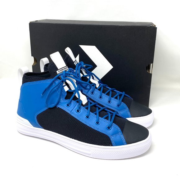 Converse Men's Size 168839C CTAS Ultra Mid Cape Blue Leather Black Mesh Sneakers - Picture 5 of 10